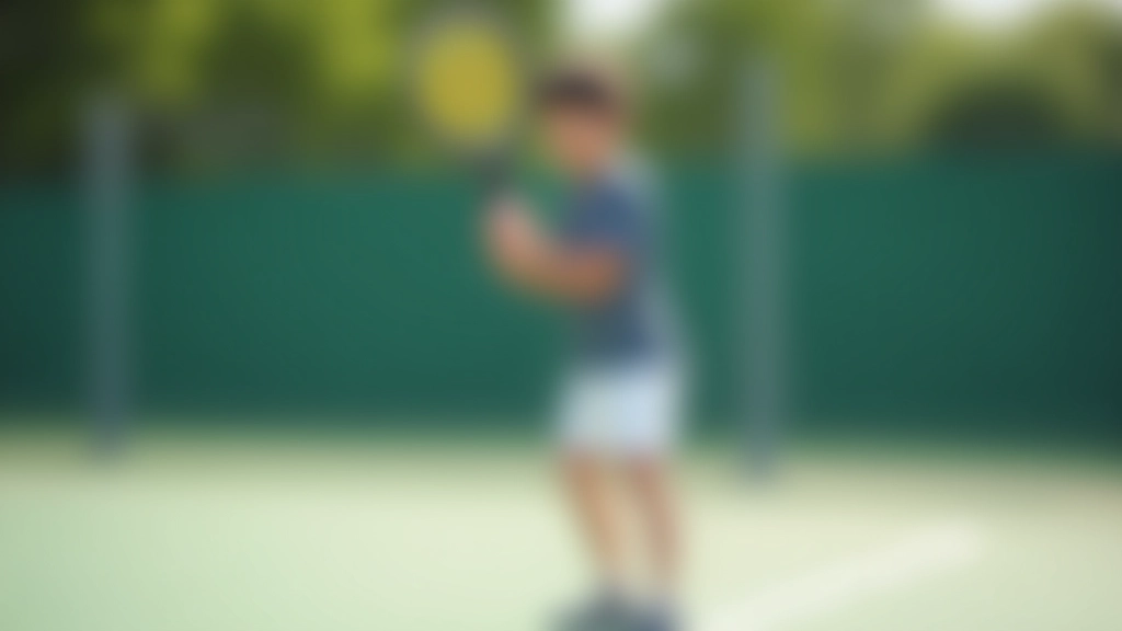 لاعب صغير في وقفة الاستعداد الخاطئة مع انحناء الركبتين، ملعب تنس حقيقي، إضاءة طبيعية